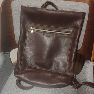 Portland leather goods laptop backpack coldbrew